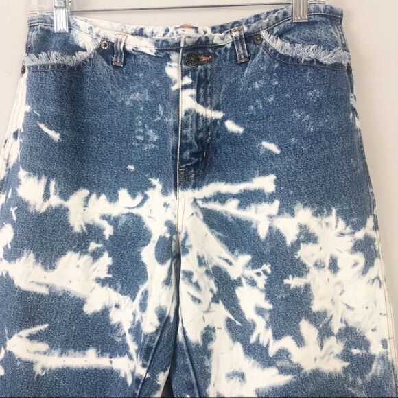 KYOTO KASUALS | Vintage Bleach Tie Dye Crop Jeans Women’s Junior Size 5 - Picture 2 of 7
